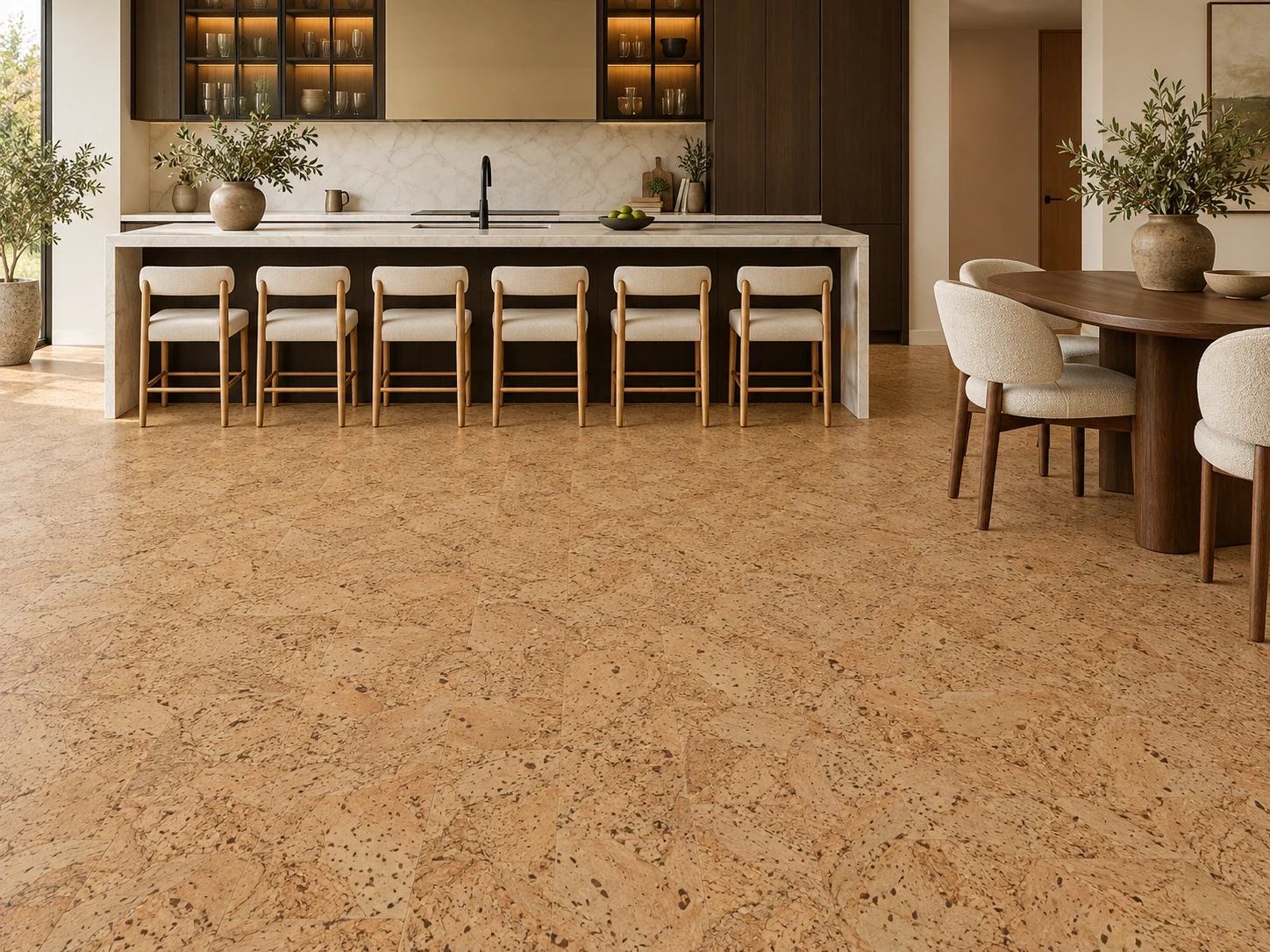 Desert Arable — Natural floating cork (flooring) — room illustration