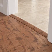 Amber Streak T-molding transition — installed view