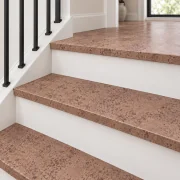Hazel stair nosing — installed view