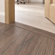 Latte T-molding transition — installed view