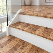 Linea Dark stair nosing — installed view