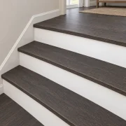 Mocha stair nosing — installed view
