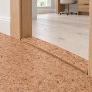 Seaside T-molding transition — installed view