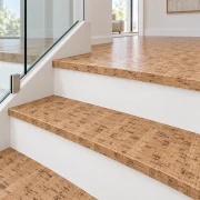 Silver Birch stair nosing — installed view