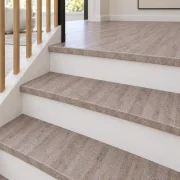 Vertical stair nosing — installed view
