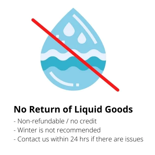 No Return Of Liquid Goods