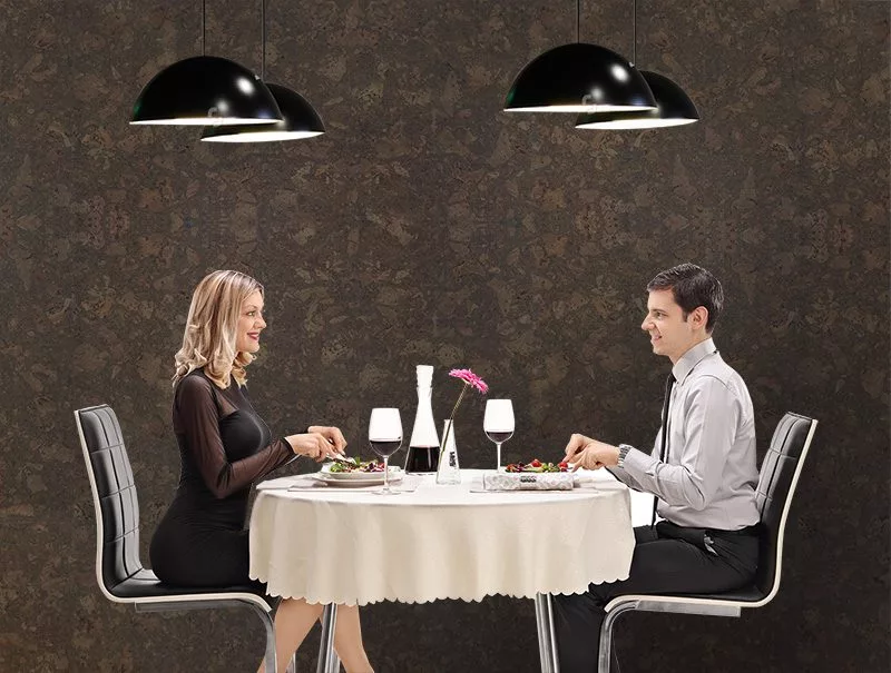 Restaurant Wall Tiles Cork Tiles Control Sound And Noise Restaurant Wall Tiles Walnut Burlwood Cork Wall Tiles Modern Hotel Private Room Interior