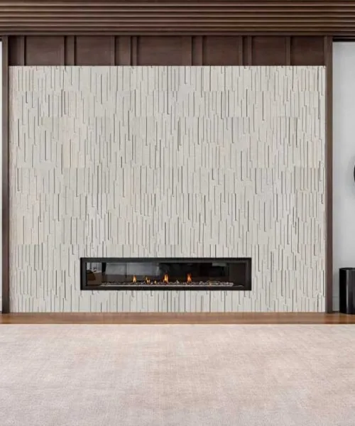Arctic Slate acoustic wall panels installed in a home theater to absorb sound and reduce echo