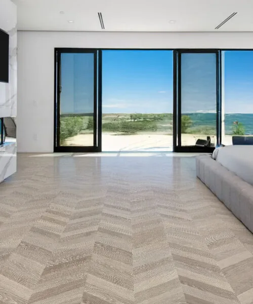 Aurora Chevron - 7/16″ (11Mm) - Swiss Design Cork Floating (Fauro11) Aurora Chevron Cork Floating Flooring Bedroom Low-Impact Flooring Choices