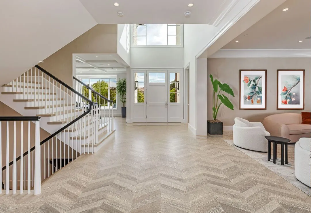 Aurora Chevron Cork Floating Flooring Contemporary Low-Voc Flooring Options