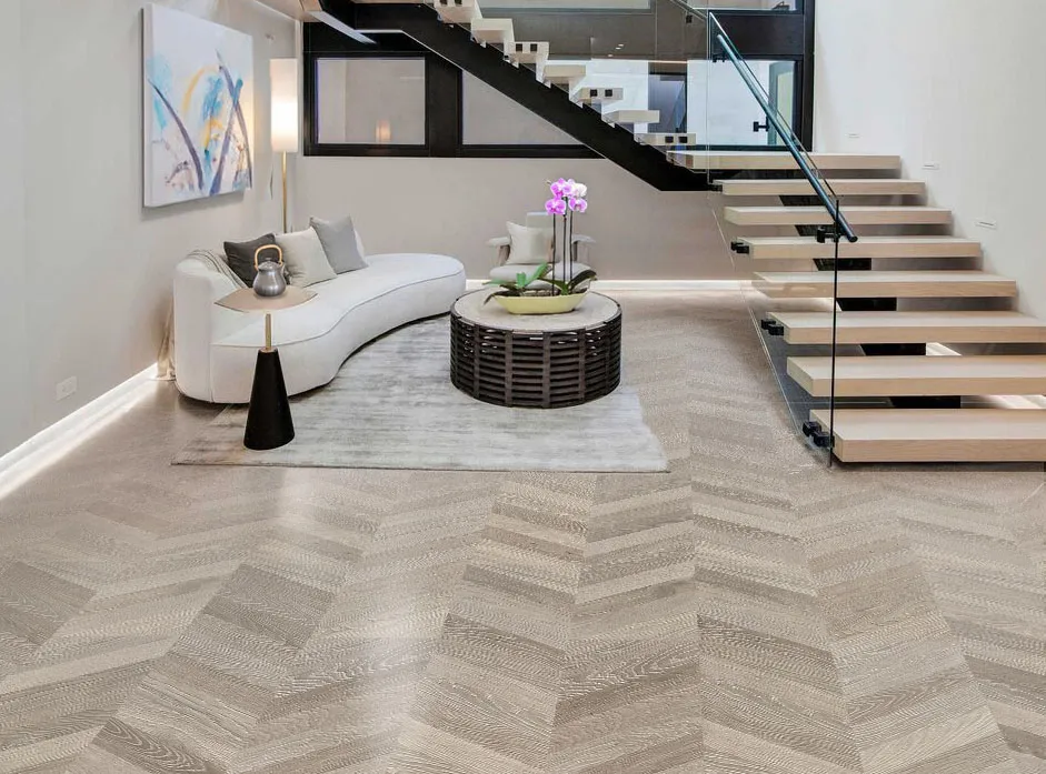 Aurora Chevron Cork Floating Flooring Non-Toxic Flooring Materials House
