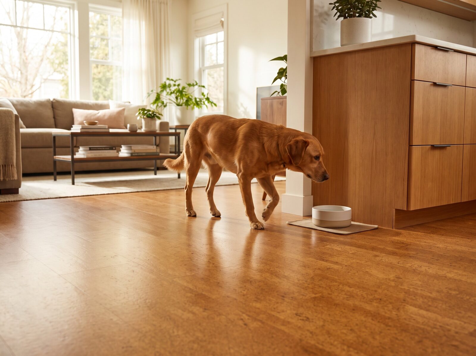 Banner Pet Friendly Cork Flooring - Flat Flooring And Interior Image For Icorkfloor Homepage