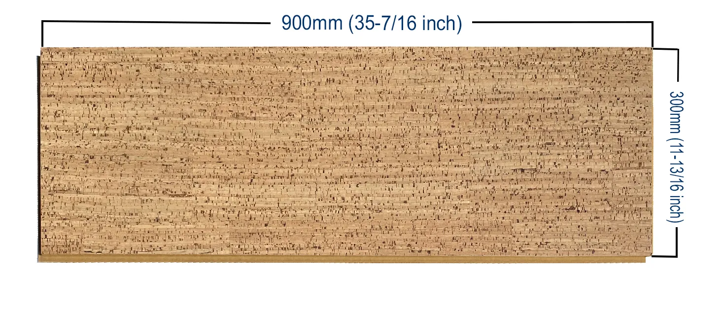 Berber Cork Flooring Plank Size