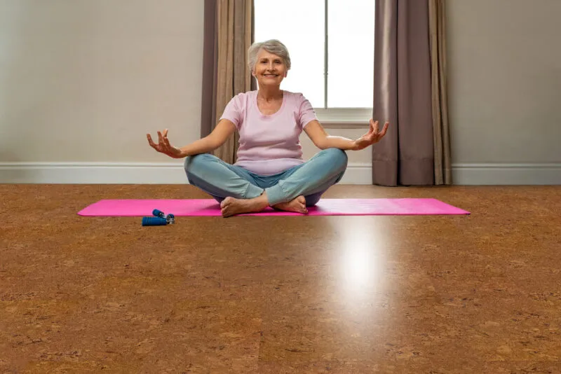 Yoga Flooring, Fitness Flooring And Cork Flooring Best Flooring For Seniors Home Golden Beach Cork Floor