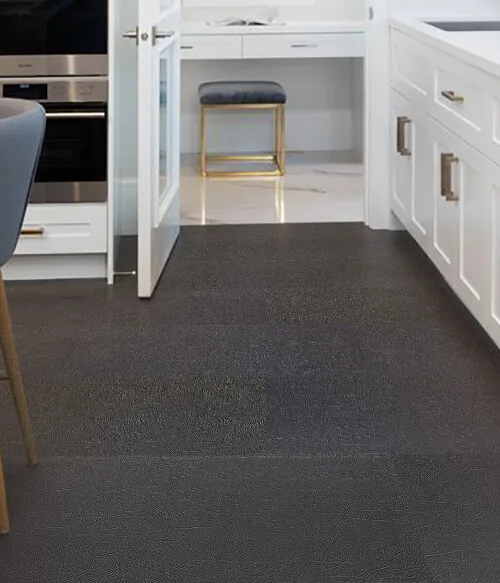Black Buffalo – 13/32” (10.5Mm) – Swiss Leather Flooring (Lbkbuf10.5) Black Buffalo Forna Swiss Leather Floating Flooring Kitchen