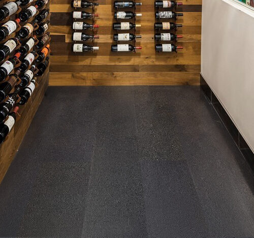 Black Buffalo – 13/32” (10.5Mm) – Swiss Leather Flooring (Lbkbuf10.5) Black Buffalo Forna Swiss Leather Floating Flooring Wine Cellar