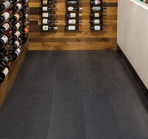 black buffalo forna swiss leather floating flooring wine cellar