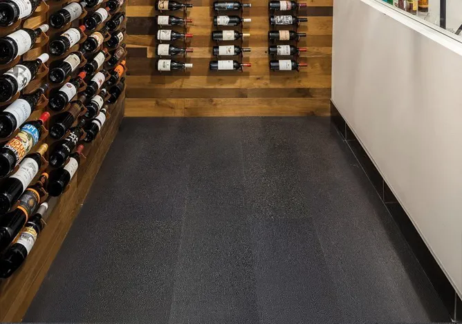 Black Buffalo – 13/32” (10.5Mm) – Swiss Leather Flooring (Lbkbuf10.5) Black Buffalo Forna Swiss Leather Floating Flooring Wine Cellar