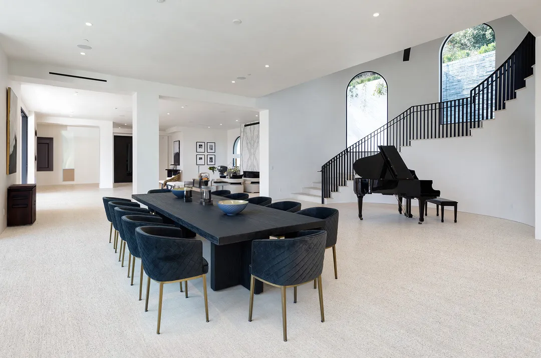 Bleached Birch - 1/2&Quot; (12Mm) - Cork Floating (Fbb12) Bleached Birch Cork Oasis Elegant Basement Retreat With Black Dining Set And Piano