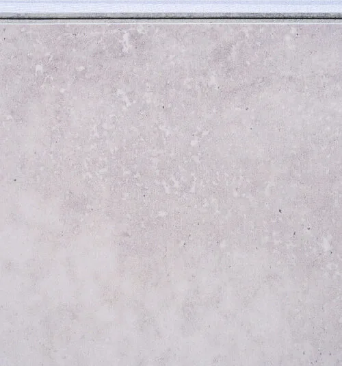 Bright Stone Swiss Techslate Flooring Featuring A Realistic Gray Slate Stone Appearance And Durable Natural Cement Fiberboard Construction.