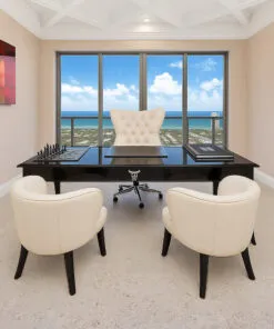 Ceramic Marble Cork Flooring In Modern Home Office, Durable 12Mm Cork Floating Flooring