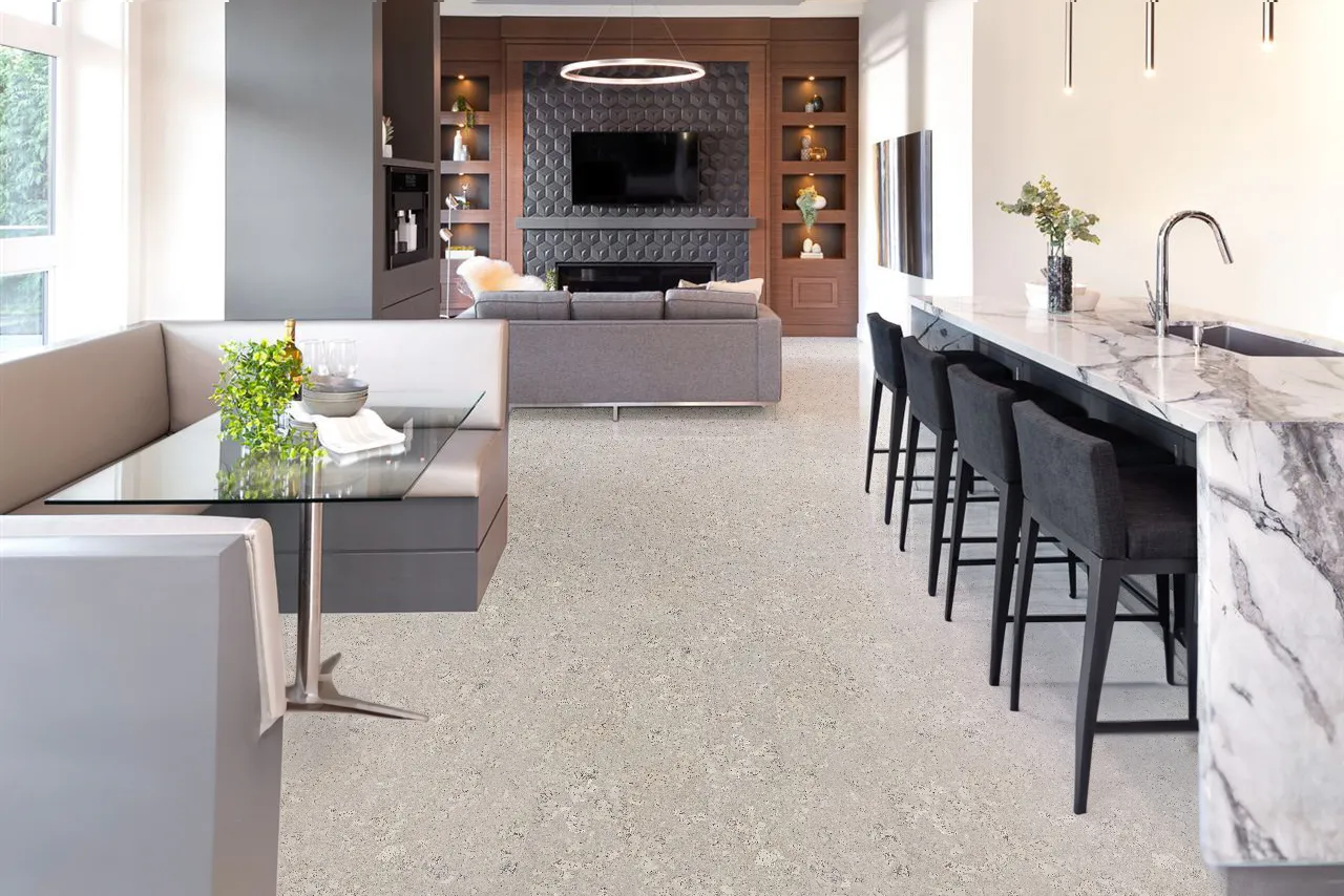 Ceramic Marble - 1/2&Quot; (12Mm) - Cork Floating (Fcm12) Ceramic Marble Cork Flooring In White For Kitchen