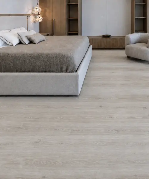 Light Grey Oak Installed Flooring In A Furnished Daylight Interior; Reviewed Room View (Flg10.5)