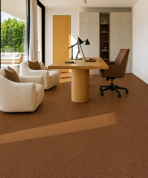 Venetian - 25/64&Quot; (10Mm) - Cork Floating (Fven10) Venetian Installed Flooring In A Furnished Daylight Interior; Reviewed Room View (Fven10)