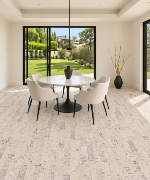 Stratum floor application in a furnished room, based on the original product reference
