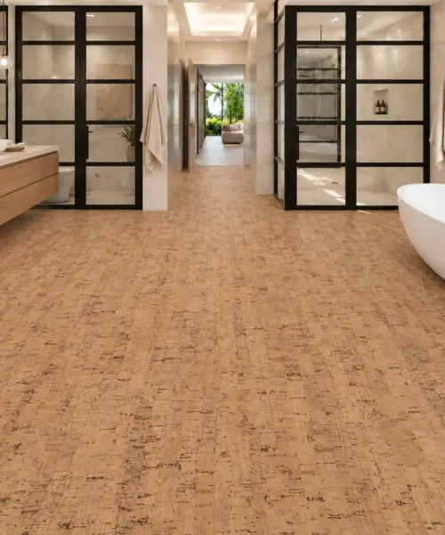 Silver Birch installed flooring in a furnished daylight interior; accurate product scale visualization (PF3378VNN-6.0)