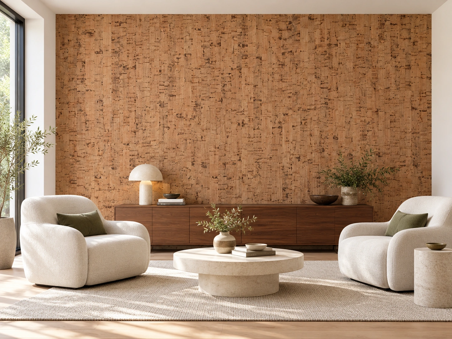 Silver Birch — 8mm glue-down cork tile (floor & wall)