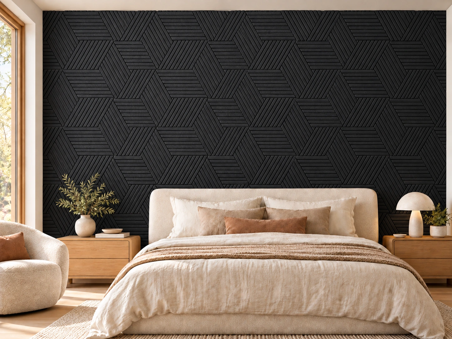 Linear Wood Black