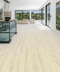 Pen-Concept Living Area In A Contemporary Home With Bright Natural Light And Como Oak White Swiss Cork Design Floating Flooring