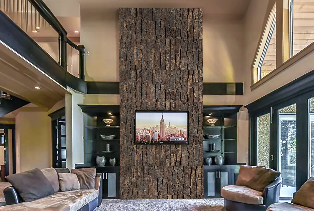 Cork Bark - 63/64&Quot; (25Mm) - 3D Acoustic Cork Wall Panels (Wcb25) Cork Bark Decorative Acoustic Panels Aesthetics And Functionality
