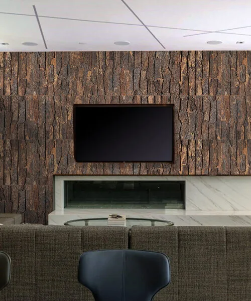 Cork Bark Sound-Reducing Panels Reduction Feature Wall Panels