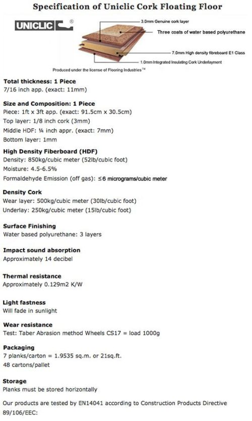 Cork Flooring Specification Floating - ICork Floor