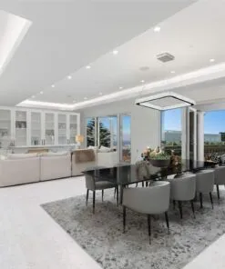 Creme Royal Marble White Forna Cork Floor Luxury Modern Living Room Health Living Style