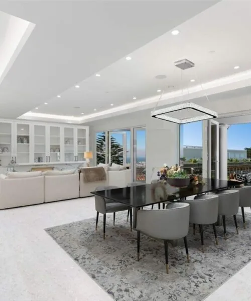 Creme Royal Marble White Forna Cork Floor Luxury Modern Living Room Health Living Style