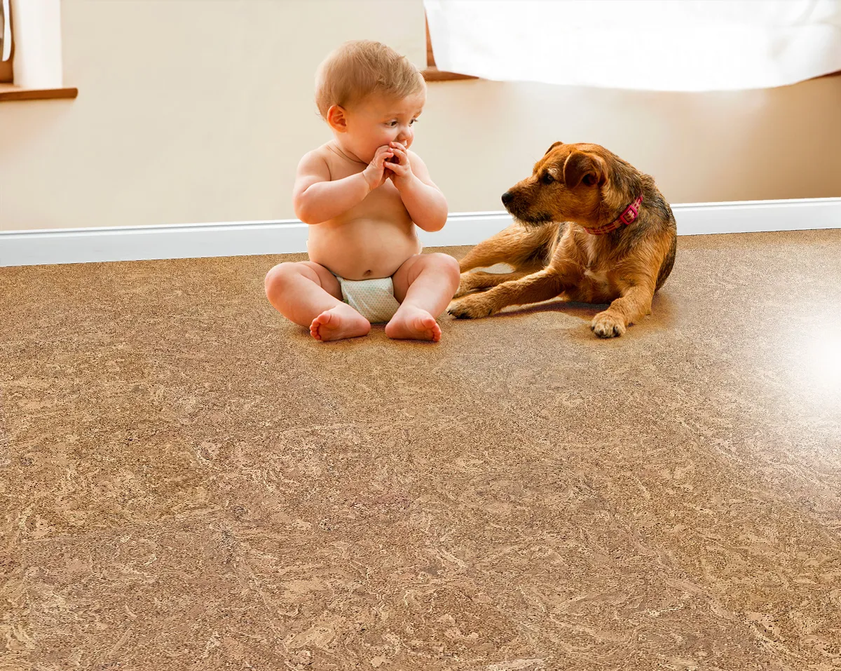 Desert Arable - 25/64&Quot; (10Mm) - Cork Floating (Fda10) Desert Arable For Baby And Dog Non-Allergenic Flooring