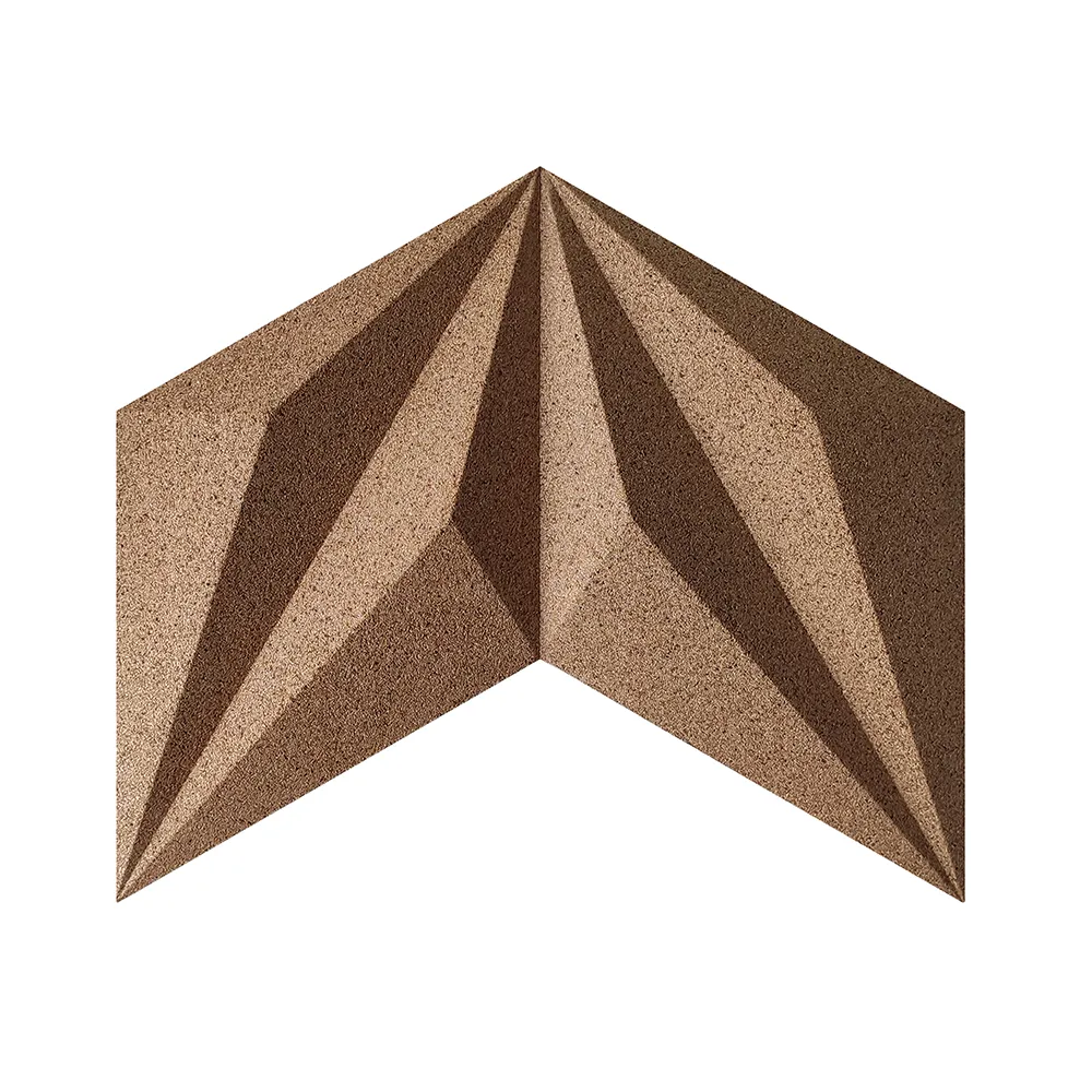 Diamond Natural 3D Acoustic Cork Decorative Wall Panels 2