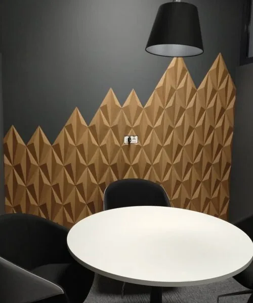 Diamond Natural 3D Acoustic Cork Decorative Wall Panels 5