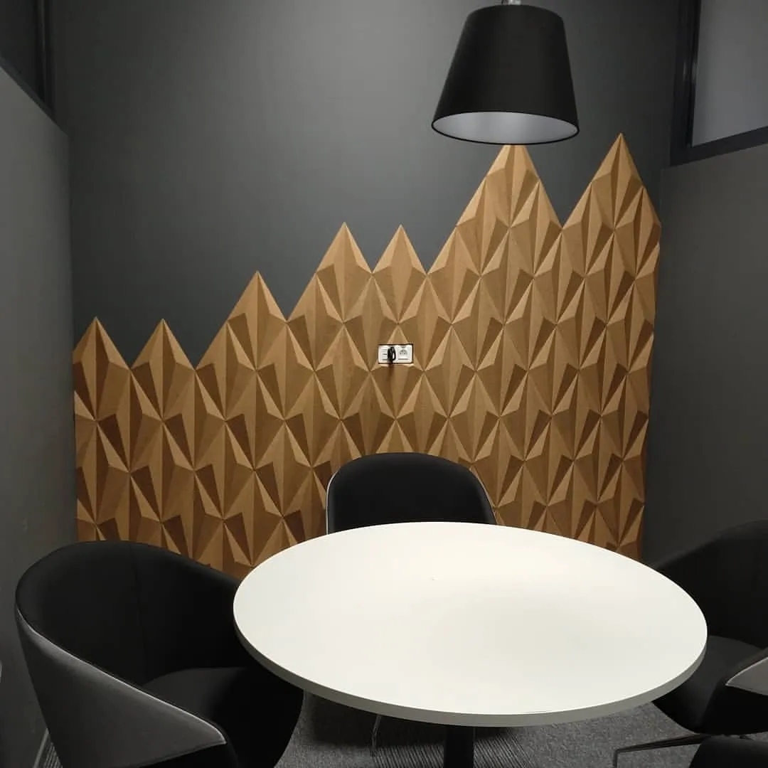 Diamond Natural 3D Acoustic Cork Decorative Wall Panels 5