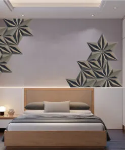Diamond Natural 3D Acoustic Cork Decorative Wall Panels Bedroom