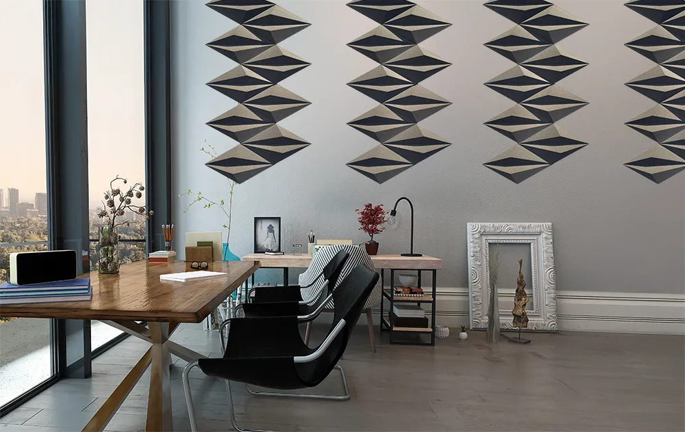 Diamond Natural 3D Acoustic Cork Decorative Wall Panels Home Office