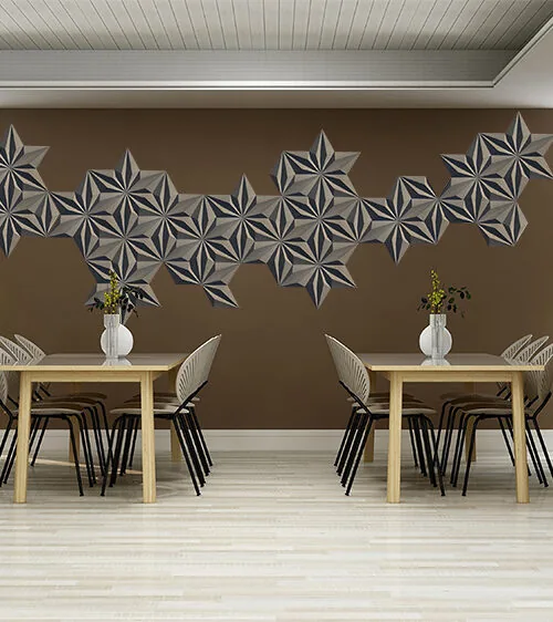 Diamond Natural 3D Acoustic Cork Decorative Wall Panels Home Studios Cafe Restaurant