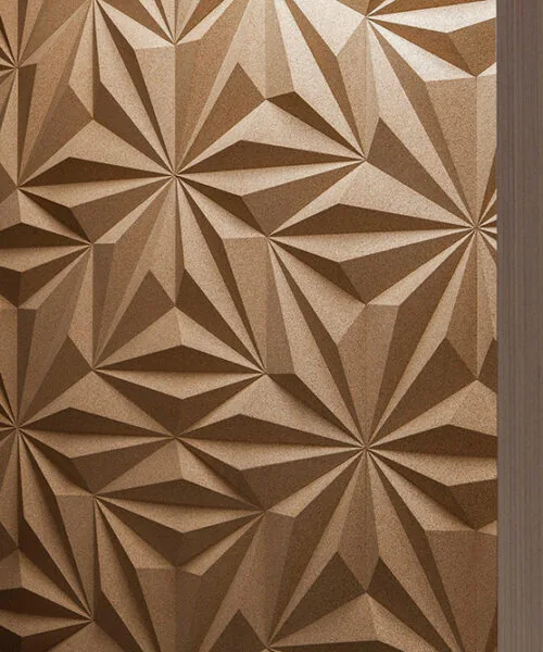 Diamond Natural 3D Acoustic Cork Decorative Wall Panels Reception Areas