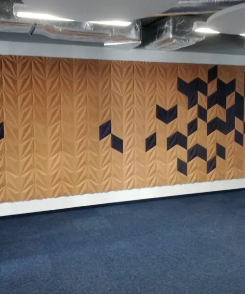 Diamond Natural And Wa 3D Acoustic Cork Decorative Wall Panels Movie Center