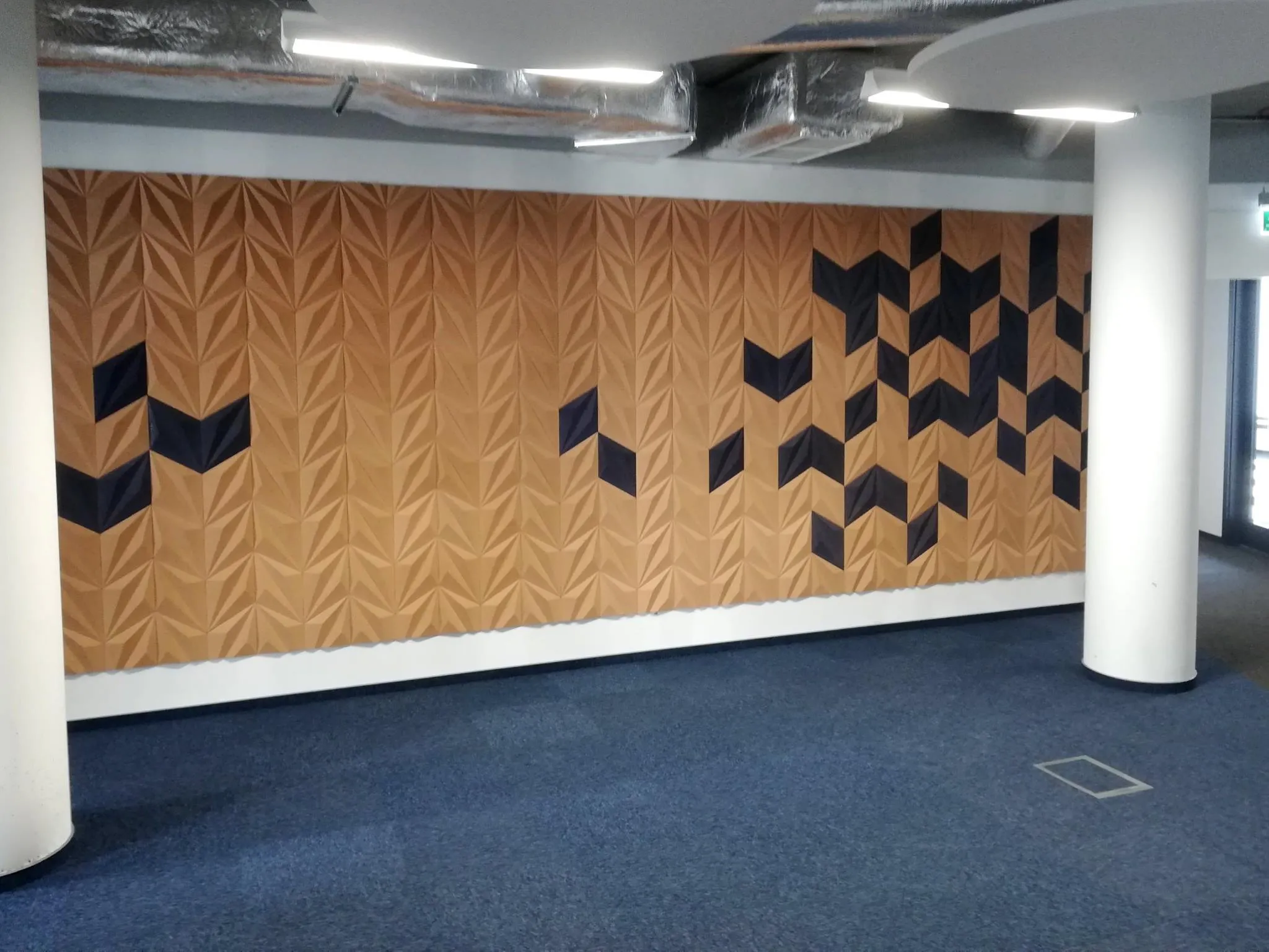 Diamond Natural And Wa 3D Acoustic Cork Decorative Wall Panels Movie Center