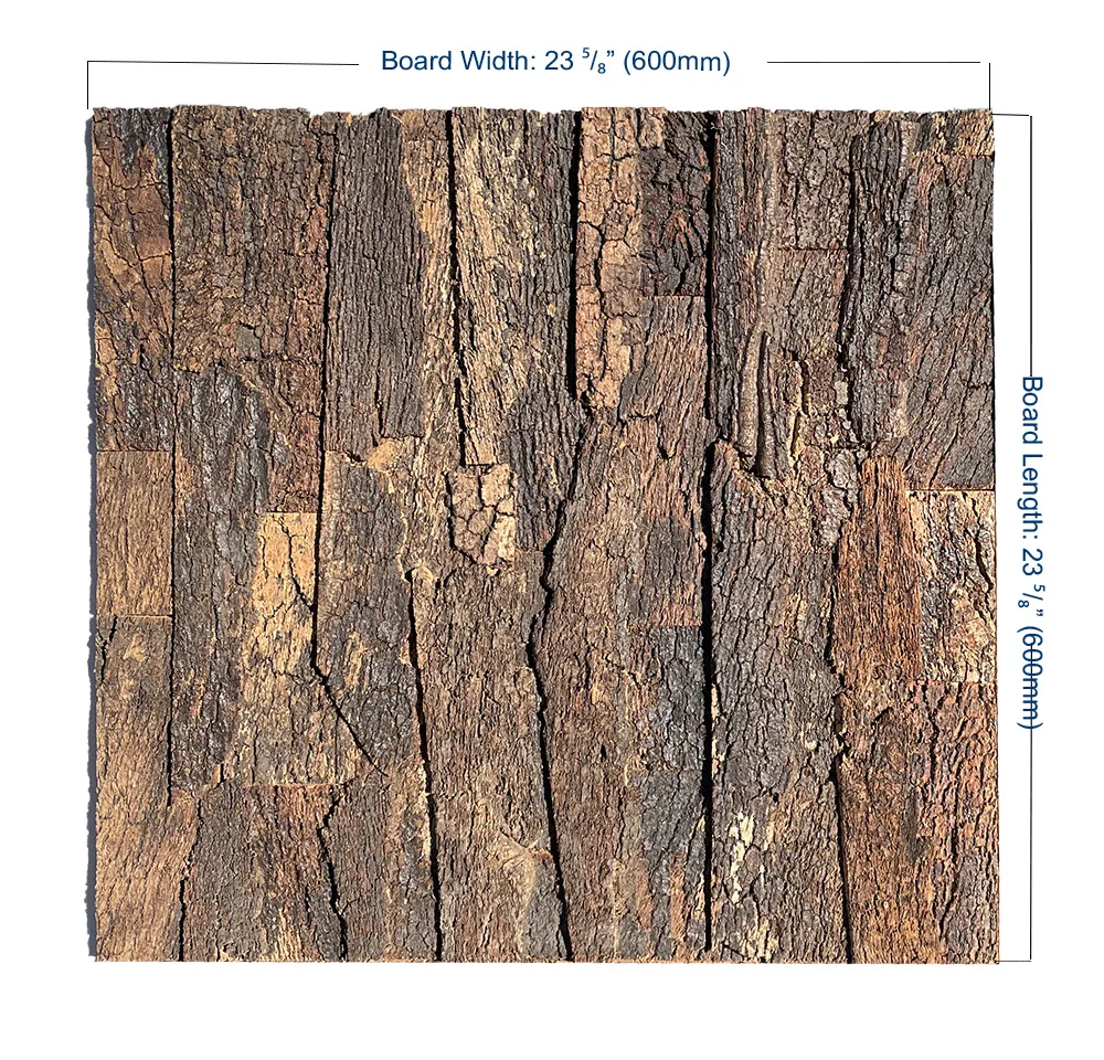 Cork Bark - 63/64&Quot; (25Mm) - 3D Acoustic Cork Wall Panels (Wcb25) Cork Bark – 63/64″ (25Mm) (3D Panel) - Image 2