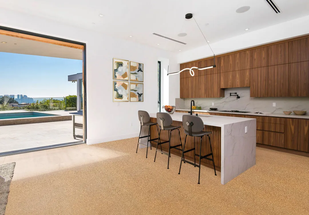 Golden Beach Cork Floor Spacious Kitchen Flooring